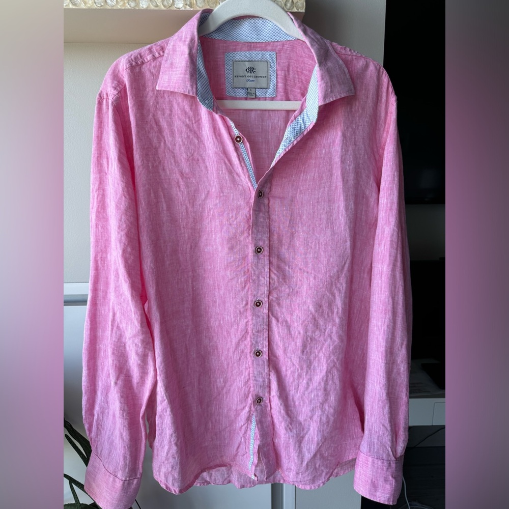Report Collection Linen Button Down - image 1